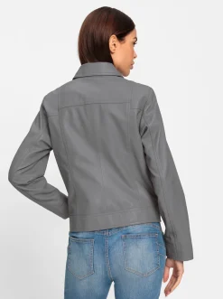 Ledershop|Jacken|heine Lederjacke grau