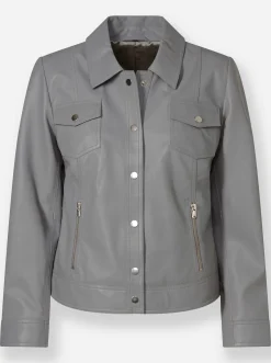 Ledershop|Jacken|heine Lederjacke grau