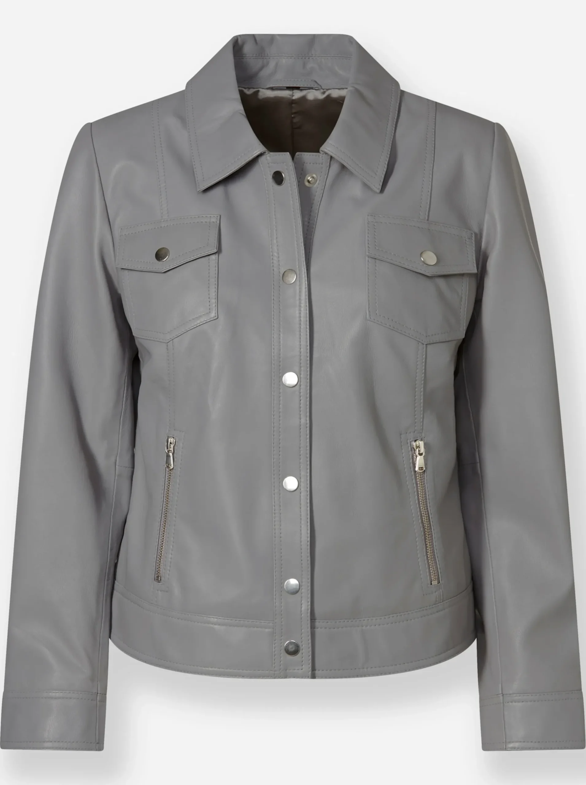 Ledershop|Jacken|heine Lederjacke grau