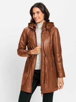 Ledershop|Jacken|Mainpol Lederjacke aus Lammnappa cognac