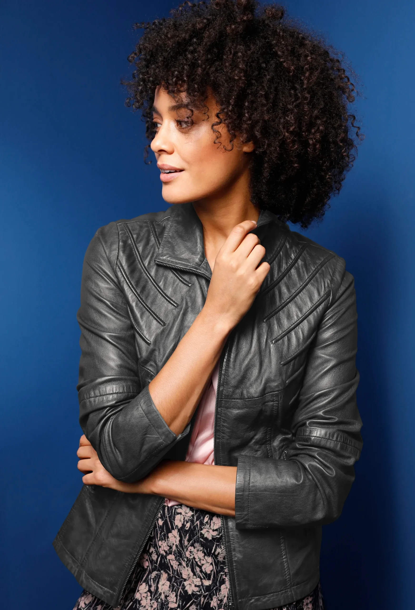 Ledershop|Jacken|Mainpol Lederjacke aus Lammnappa anthrazit
