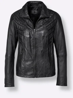 Ledershop|Jacken|Mainpol Lederjacke aus Lammnappa anthrazit