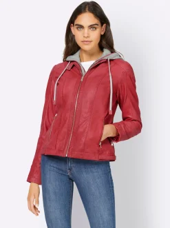 Ledershop|heine Lederjacke mit herausnehmbarem Sweat-Einsatz hummer