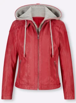 Ledershop|heine Lederjacke mit herausnehmbarem Sweat-Einsatz hummer