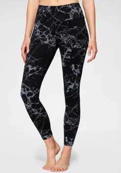 Hosen|H.I.S Leggings schwarz-bedruckt,schwarz-uni