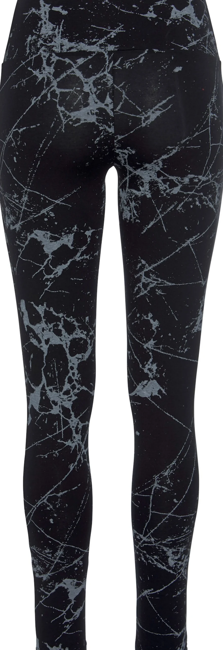 Hosen|H.I.S Leggings schwarz-bedruckt,schwarz-uni