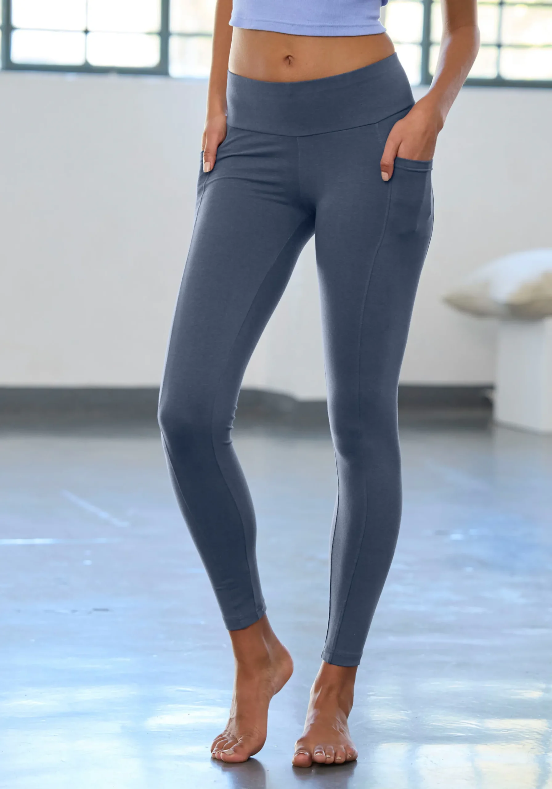 Strandmode|Hosen|Vivance Leggings blau