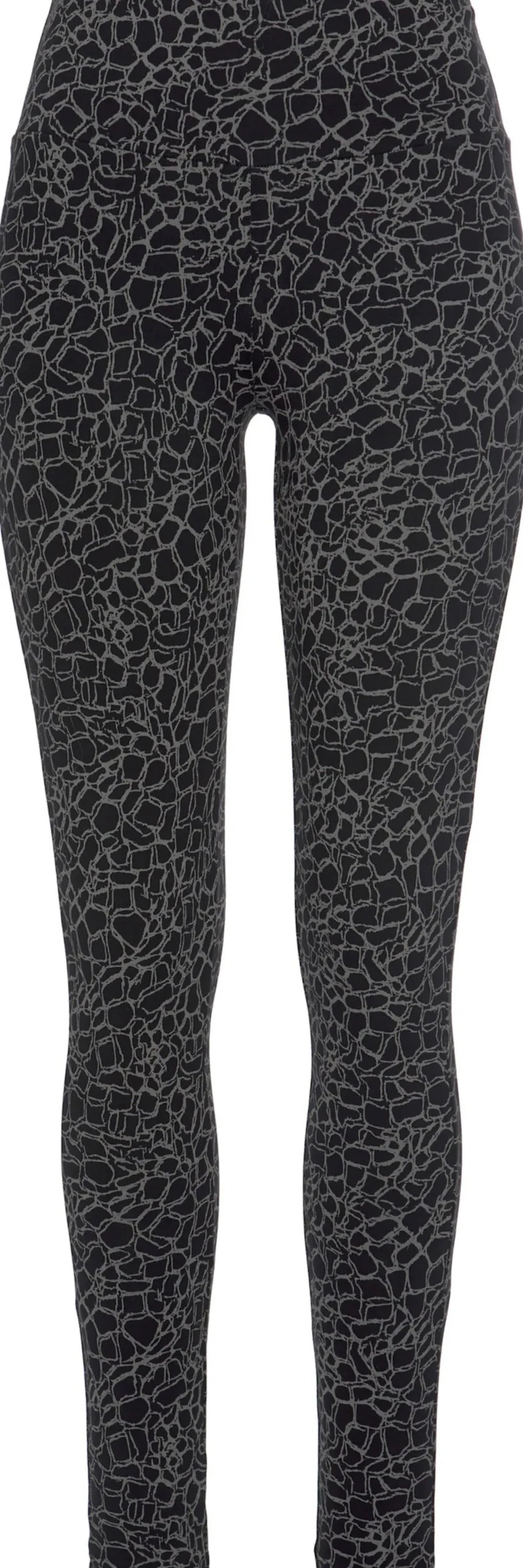 Hosen|H.I.S Leggings schwarz-bedruckt,schwarz-uni