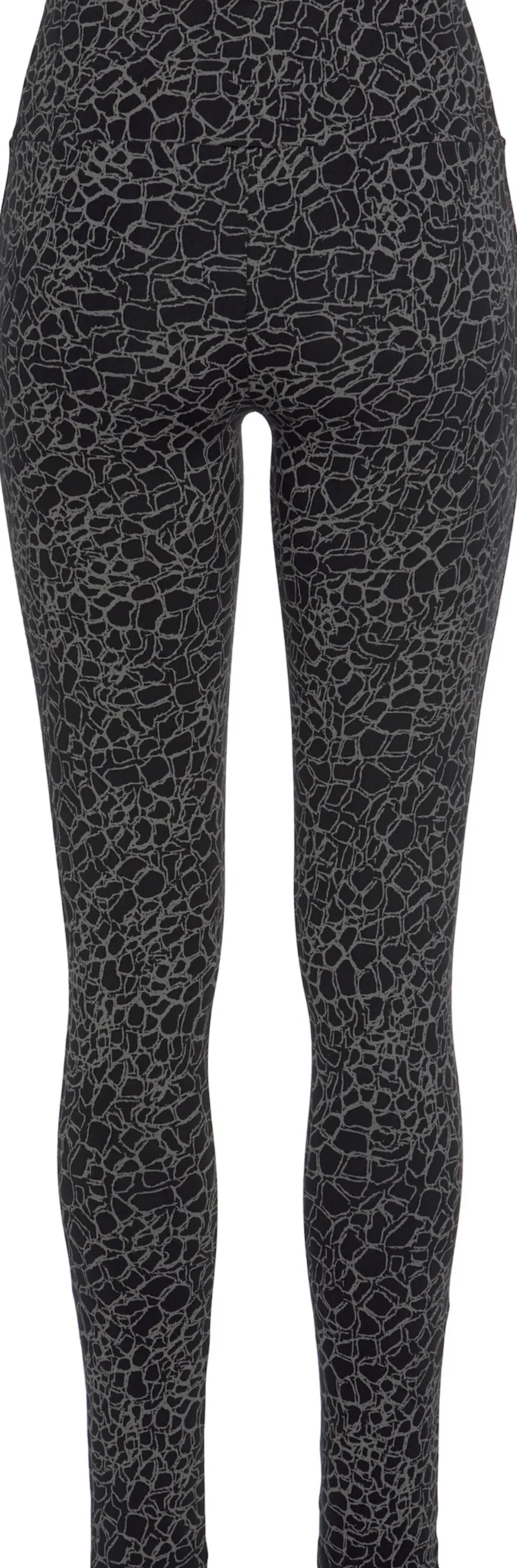 Hosen|H.I.S Leggings schwarz-bedruckt,schwarz-uni