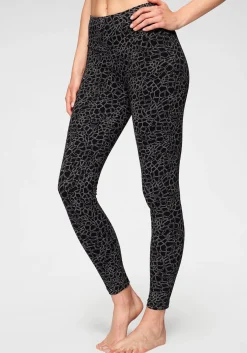 Hosen|H.I.S Leggings schwarz-bedruckt,schwarz-uni