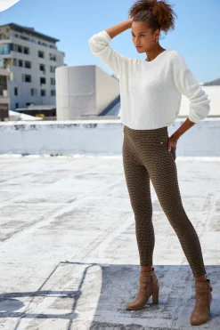 Strandmode|Hosen|LASCANA Leggings goldgemustert