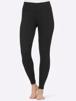 Hosen|wäschepur Leggings hinten höher geschnitten schwarz