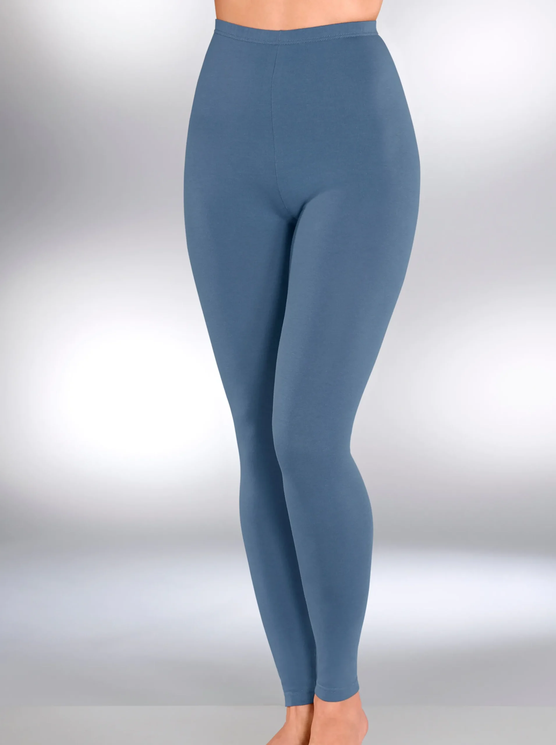 Hosen|wäschepur Leggings lang schwarz+jeansblau