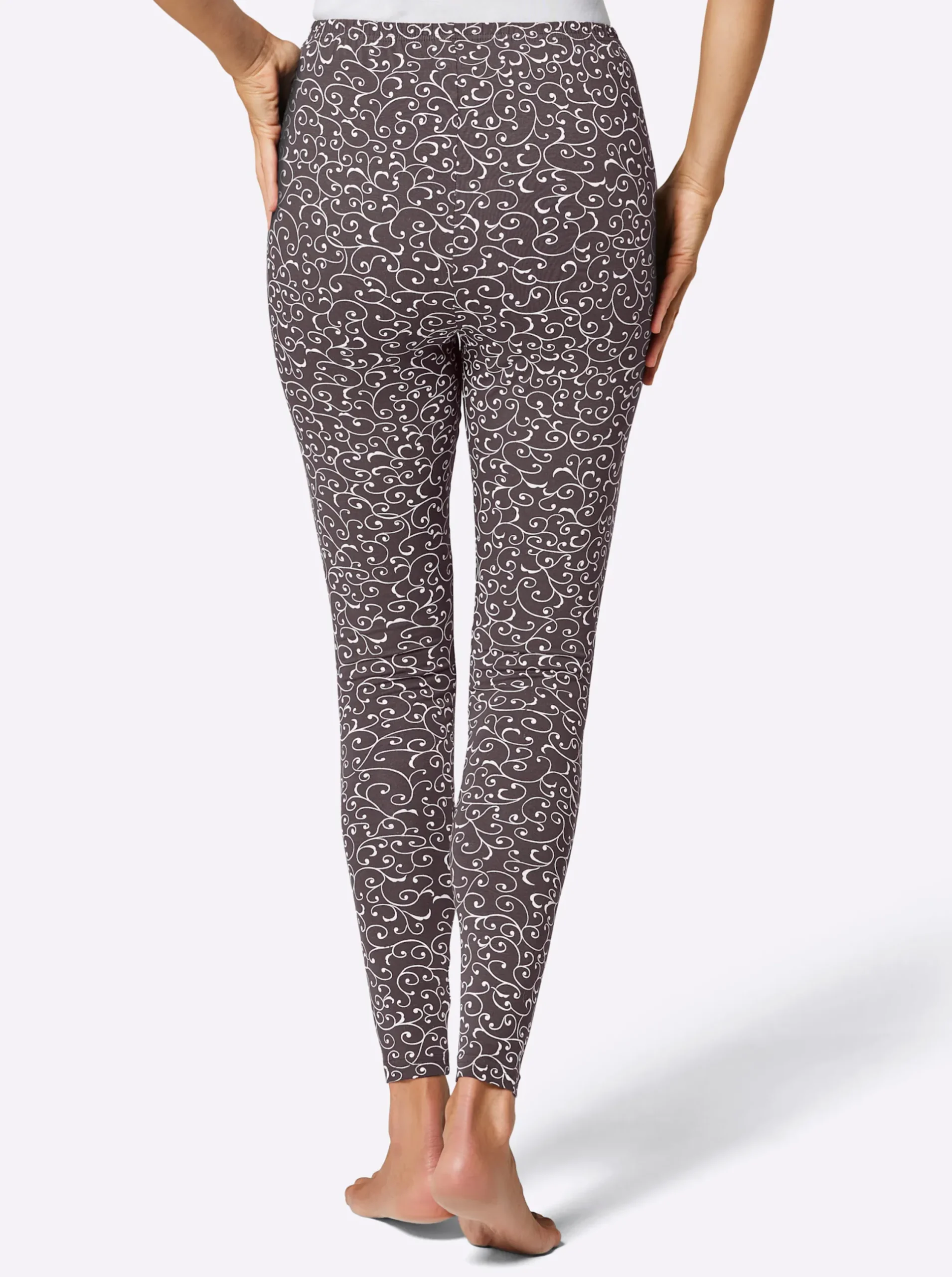 Homewear|Homewear| Leggings mit Dehnbund taupe