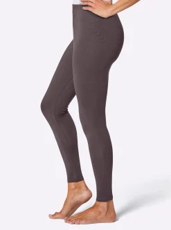Homewear|Homewear| Leggings mit Dehnbund taupe