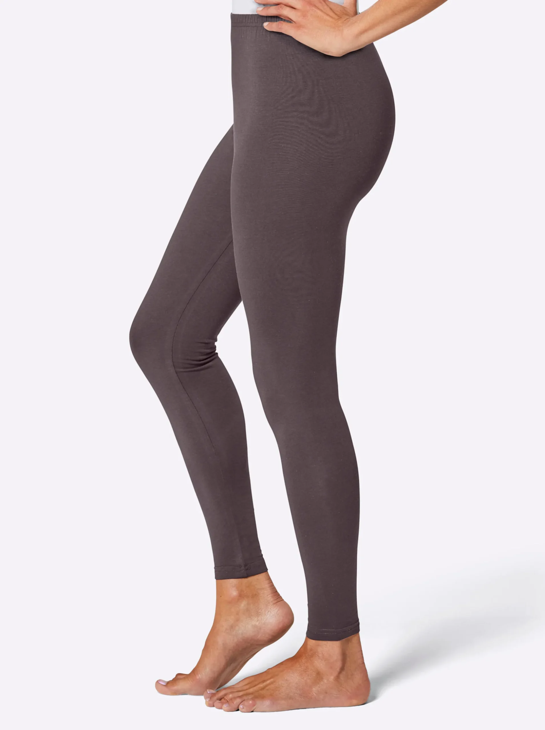 Homewear|Homewear| Leggings mit Dehnbund taupe