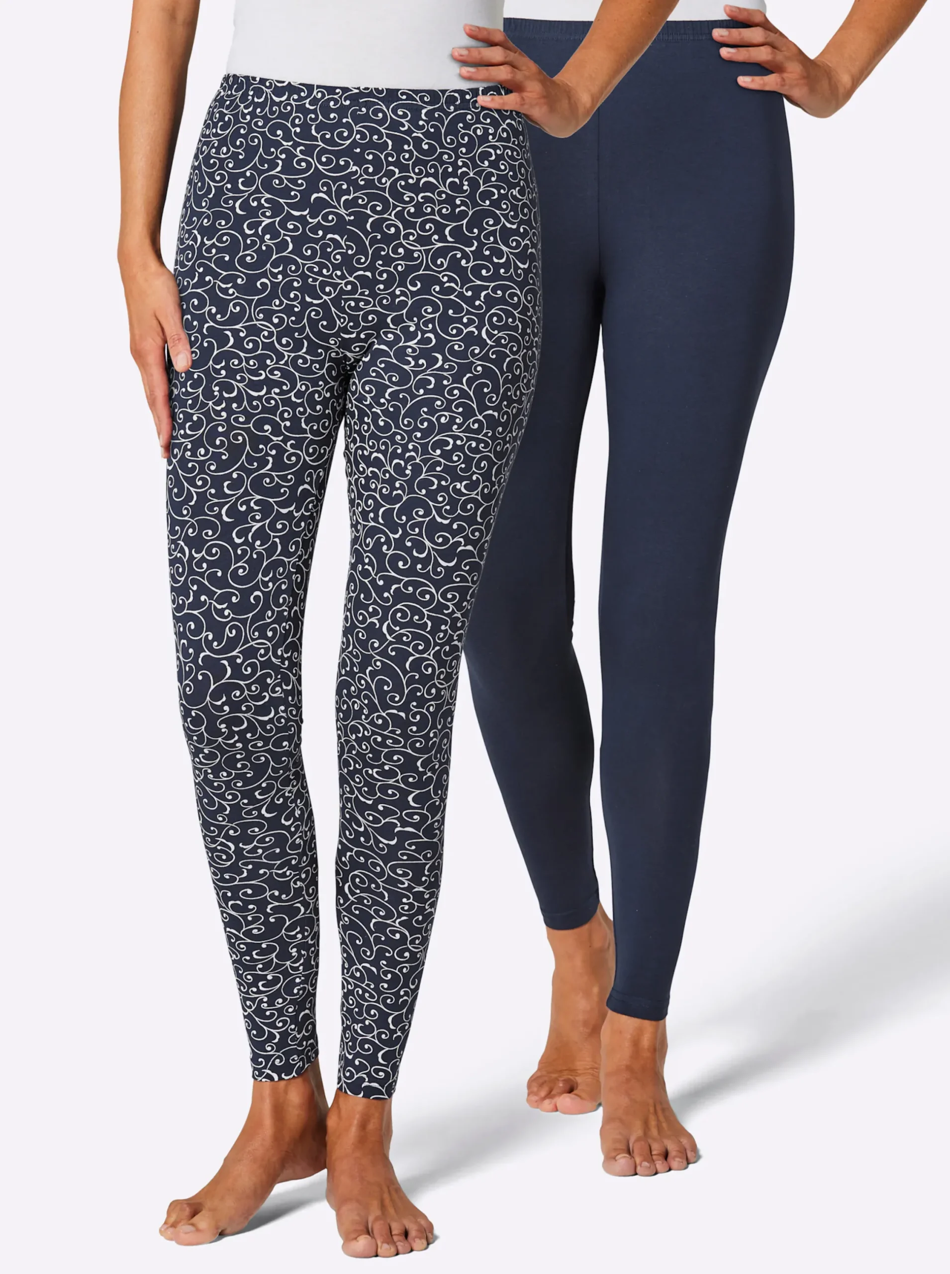 Homewear|Homewear| Leggings mit Dehnbund marine