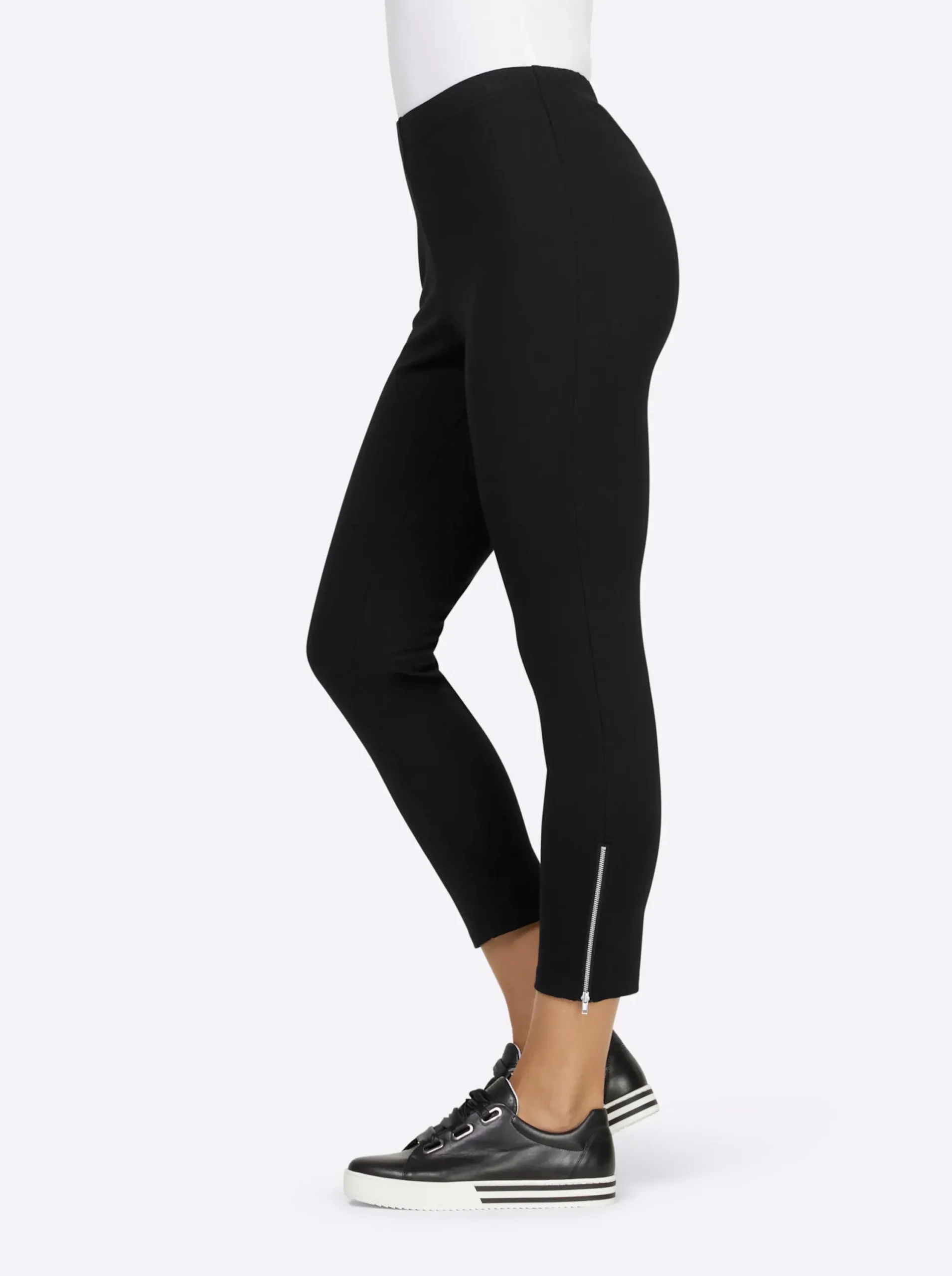 Strandmode|Hosen|heine Leggings mit Gummizugbund schwarz