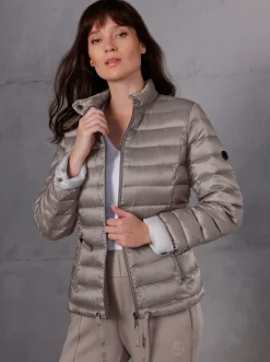 Jacken|CREATION L PREMIUM Leichtdaunenjacke mit Pack-away-Beutel für unterwegs taupe-hellgrau
