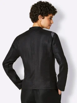 Blazer|CREATION L PREMIUM Leinenblazer schwarz