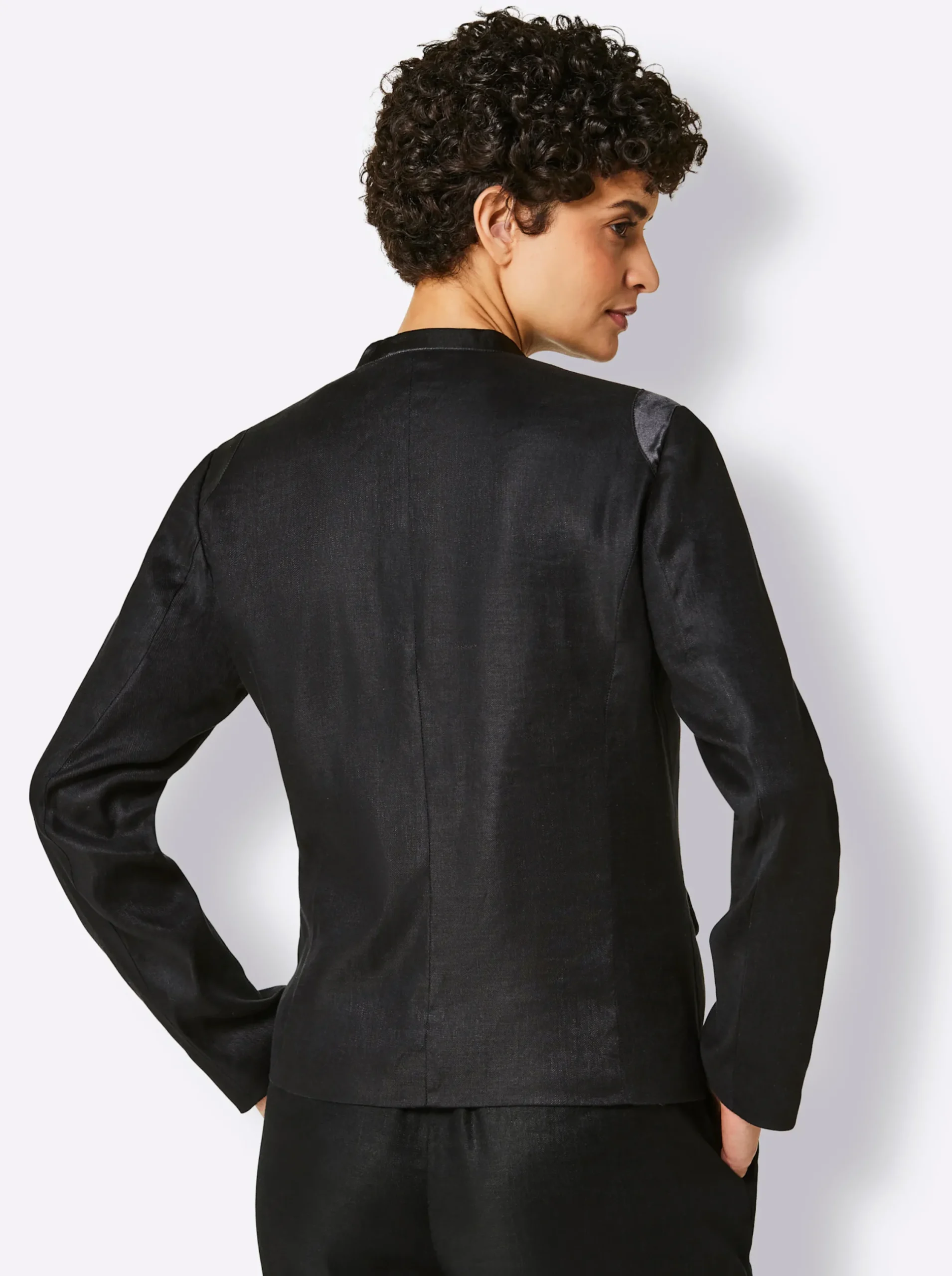 Blazer|CREATION L PREMIUM Leinenblazer schwarz