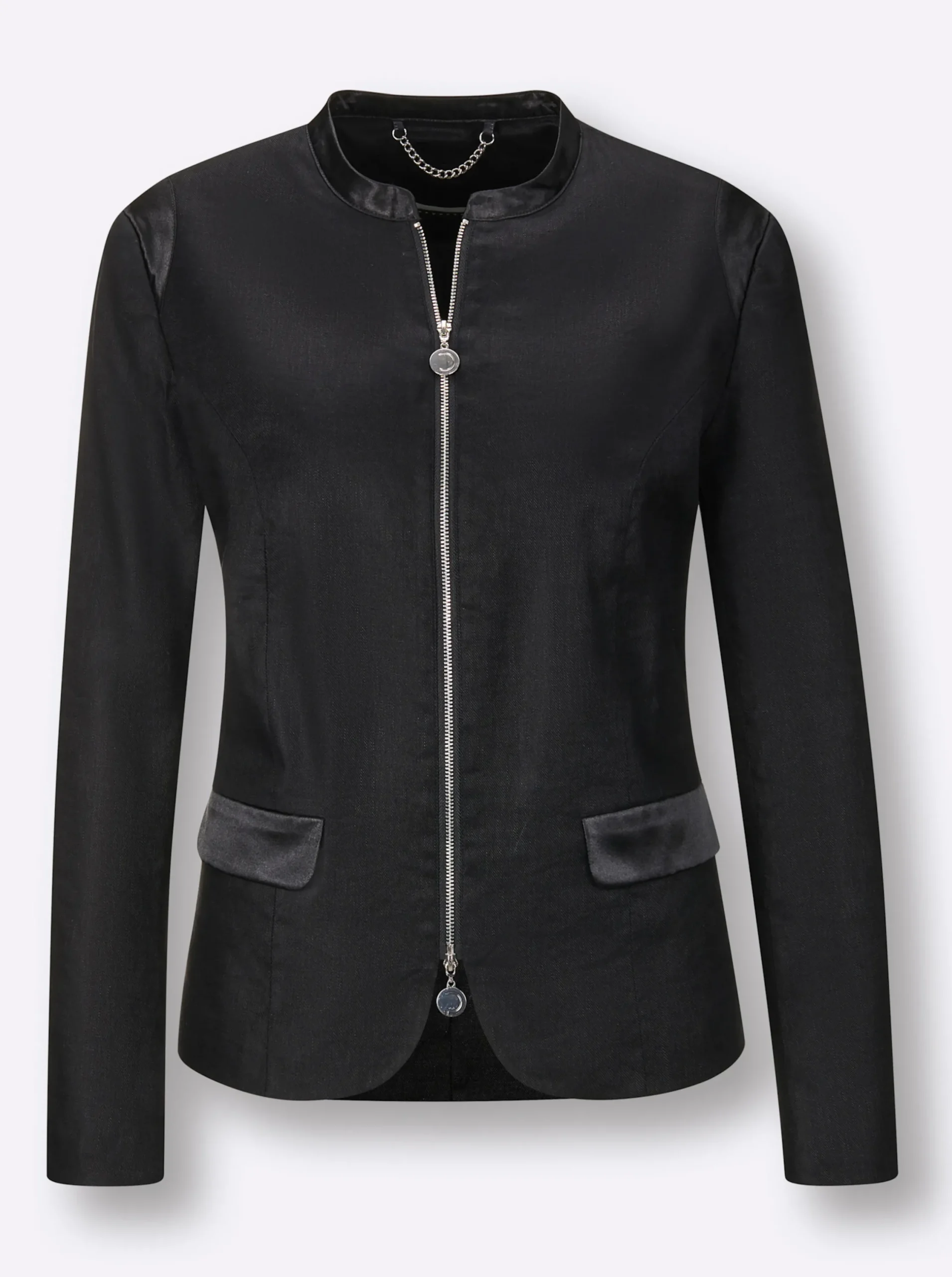 Blazer|CREATION L PREMIUM Leinenblazer schwarz
