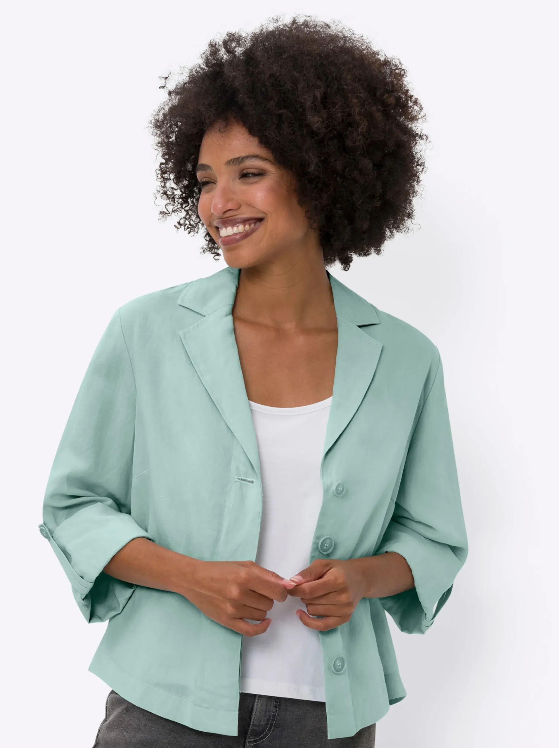 Blazer|heine Leinenblazer kalkmint