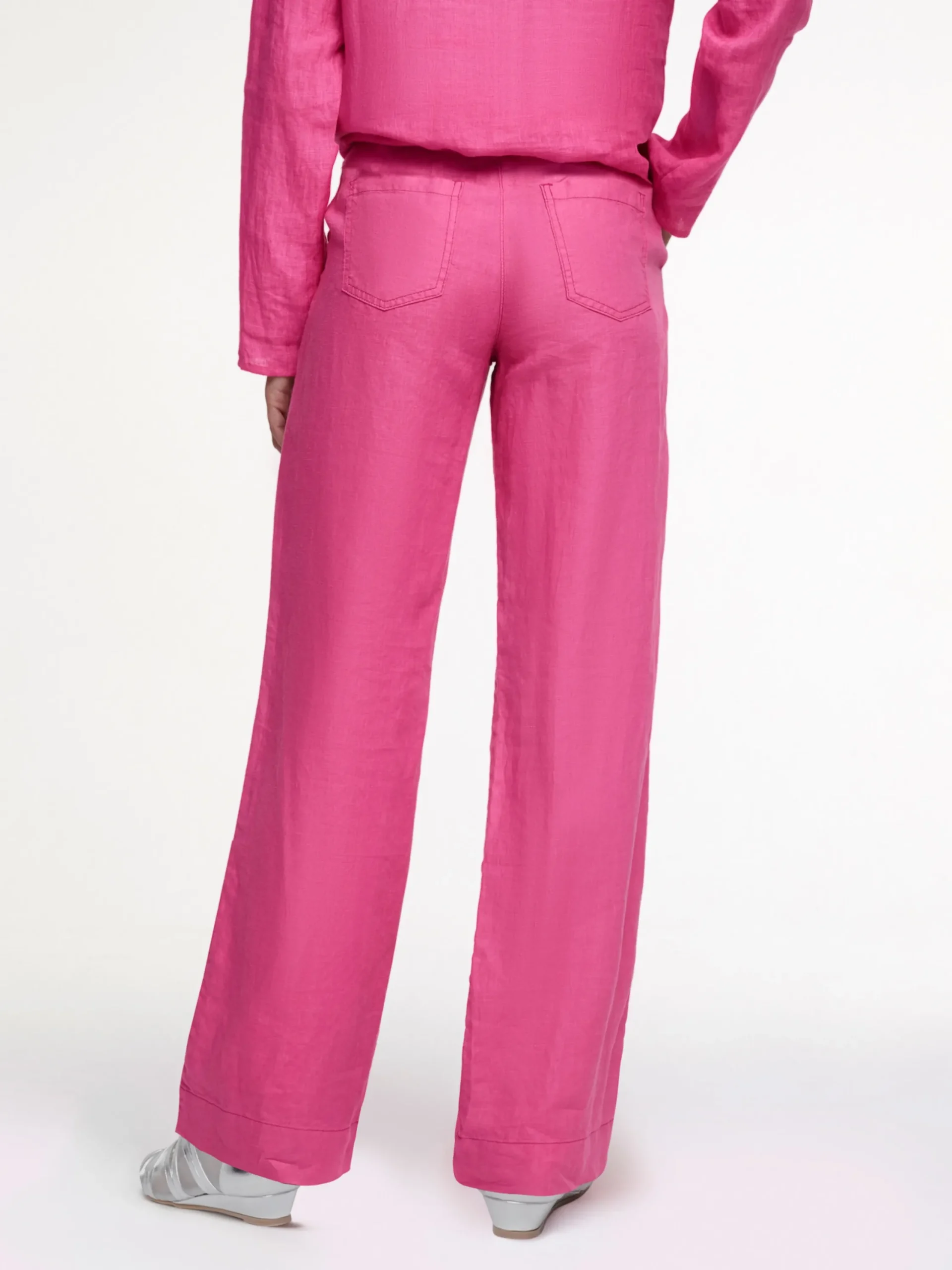 Hosen|heine Leinenhose himbeere