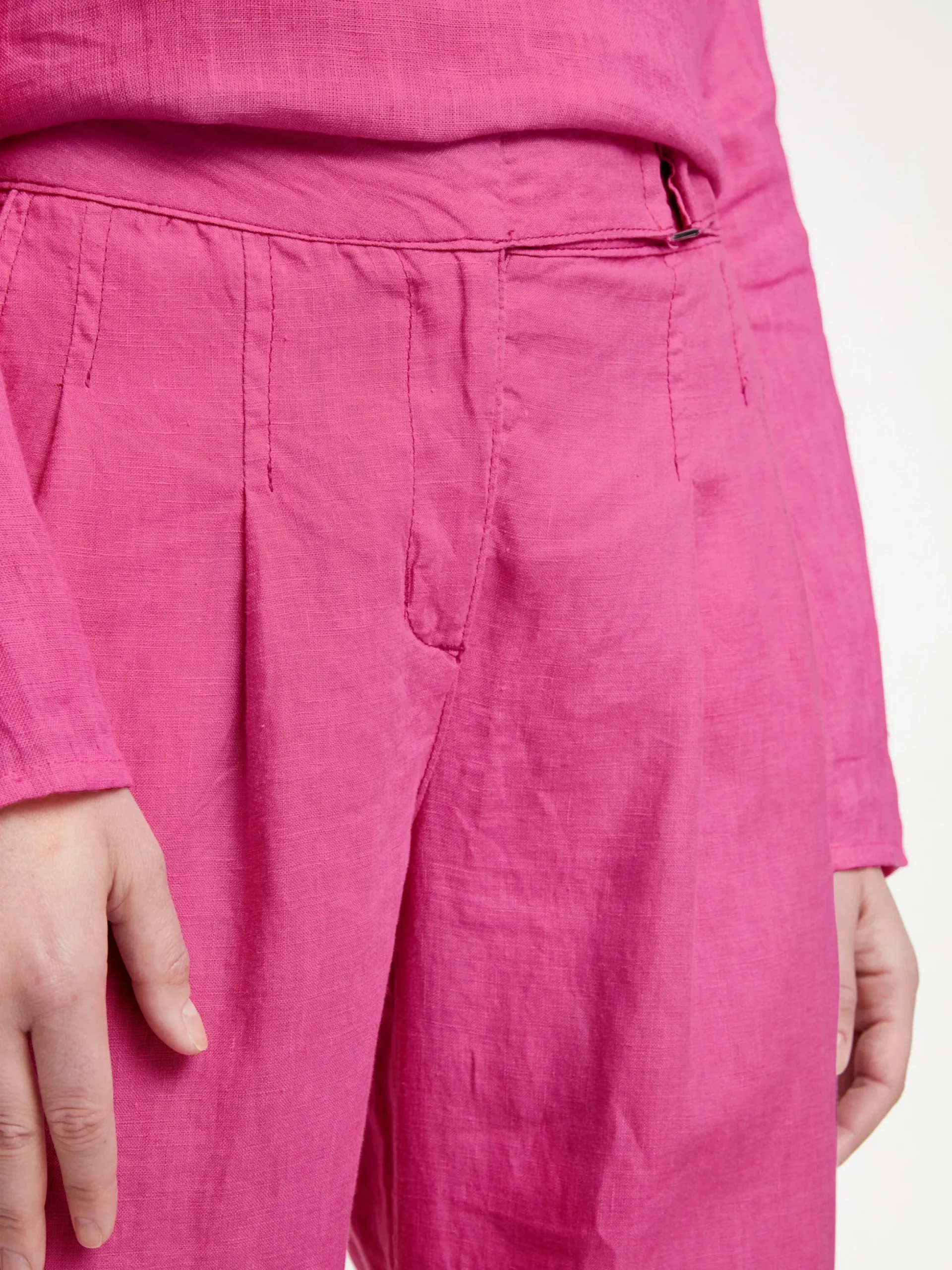 Hosen|heine Leinenhose himbeere