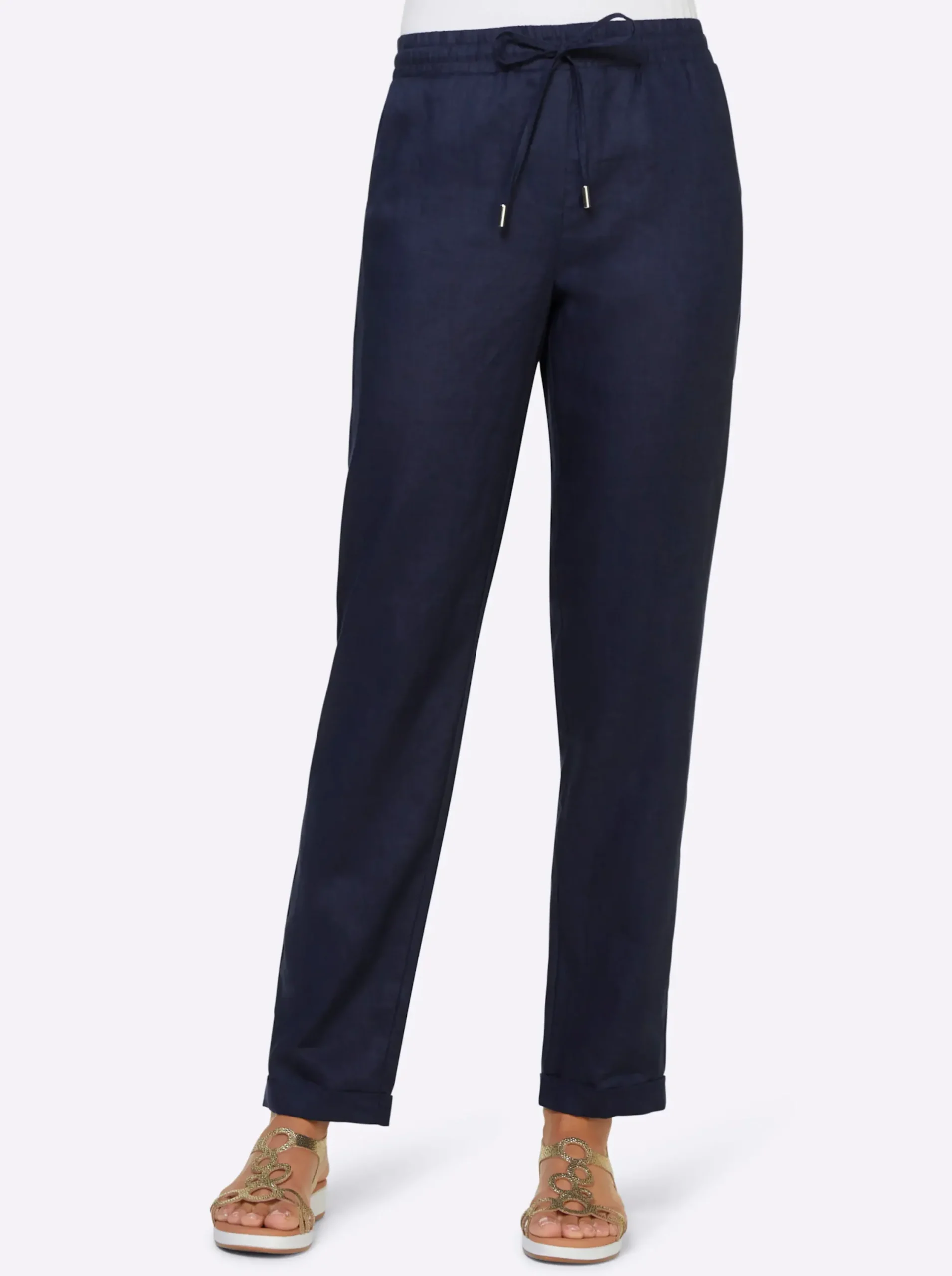 Strandmode|heine Leinenhose marine