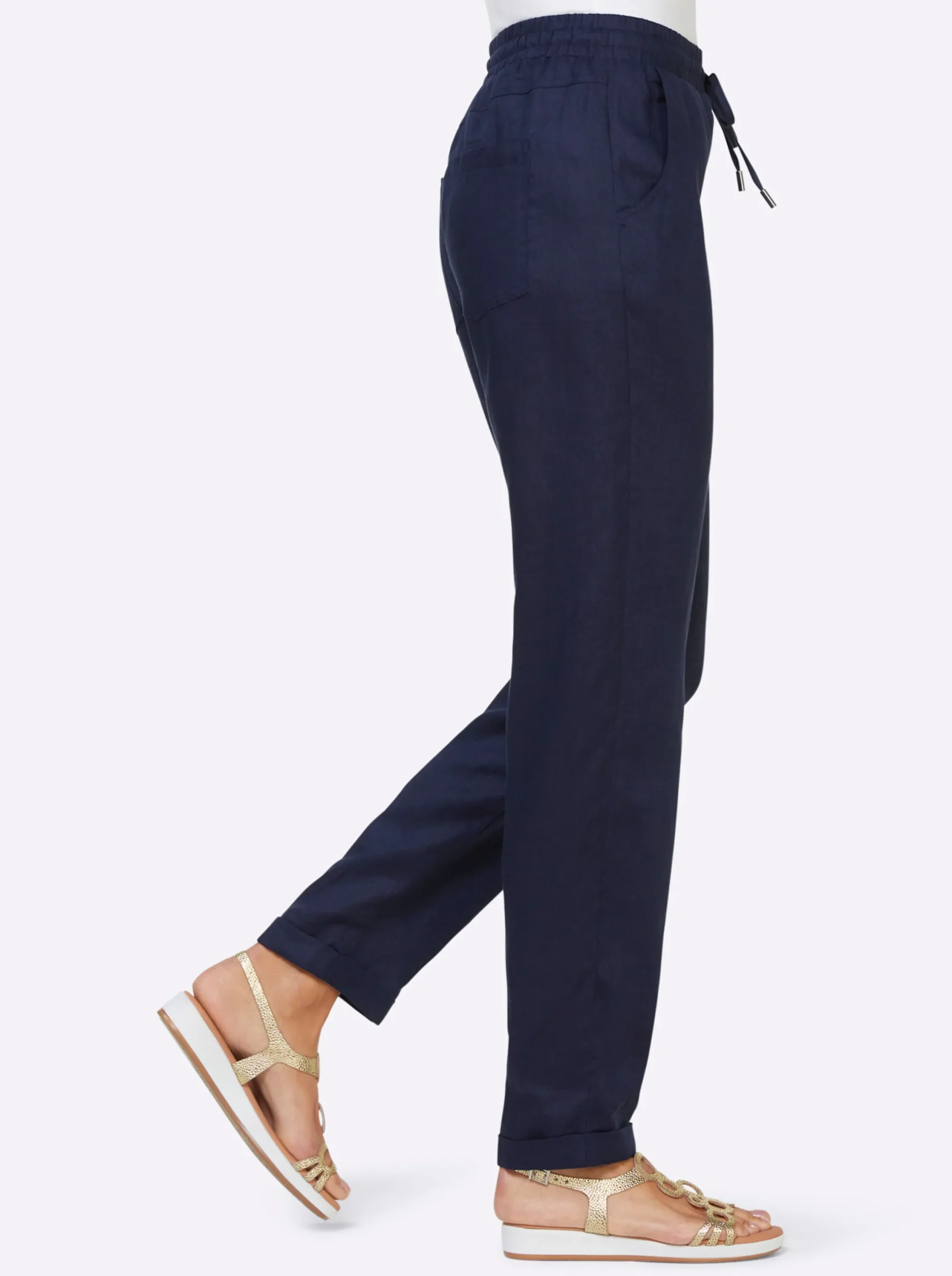 Strandmode|heine Leinenhose marine