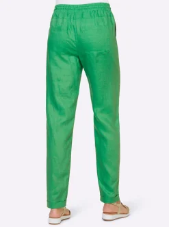 Strandmode|Hosen|heine Leinenhose grasgrün