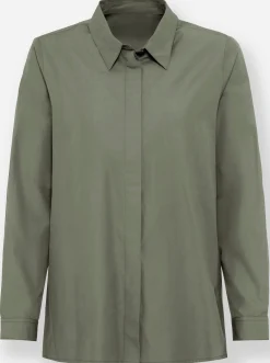 Blusen|heine Longbluse khaki