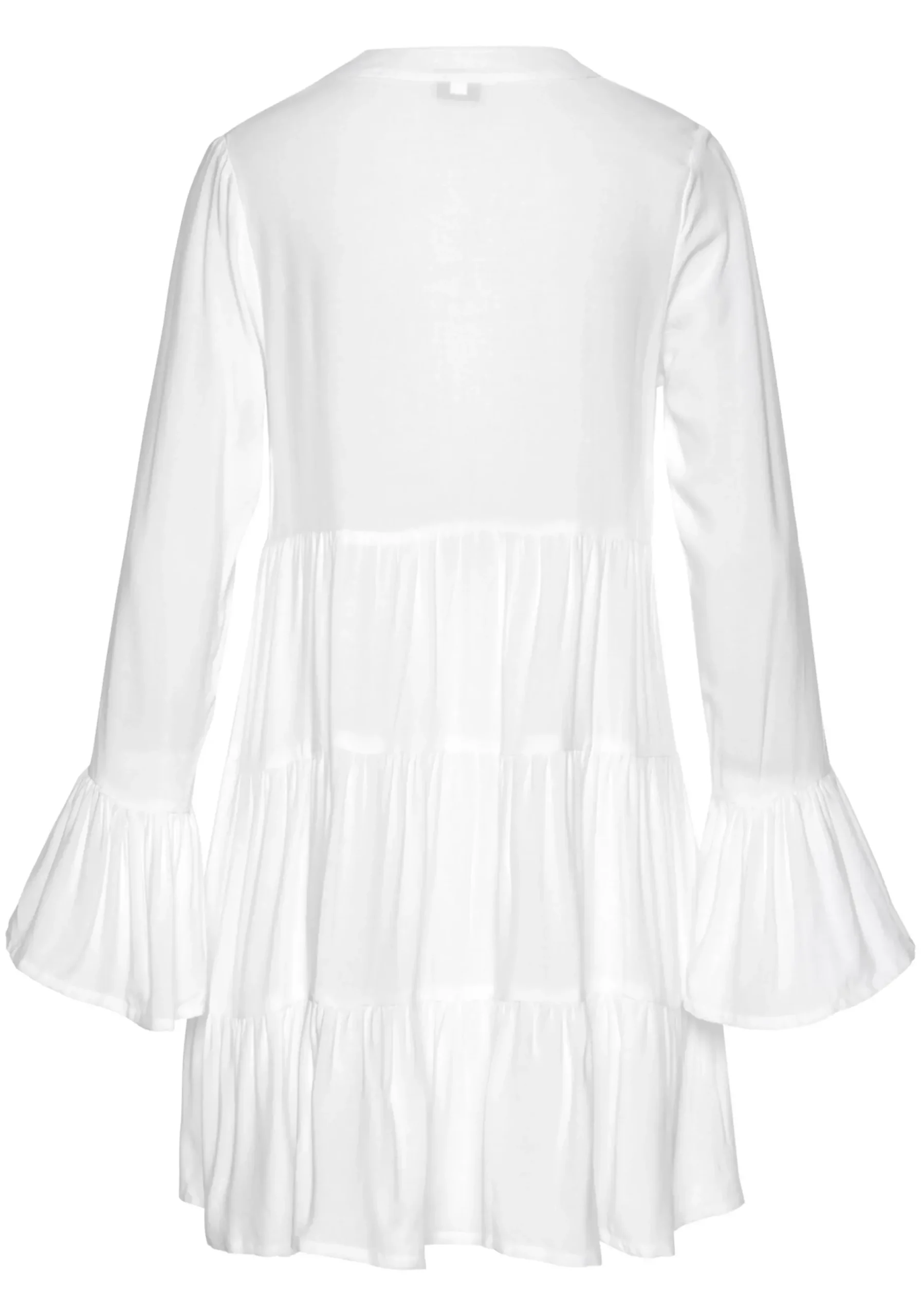 Strandmode|Blusen|LASCANA Longbluse offwhite