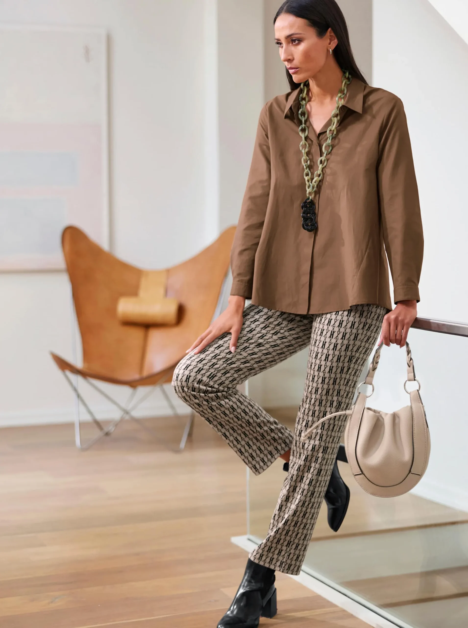 Blusen|heine Longbluse braun