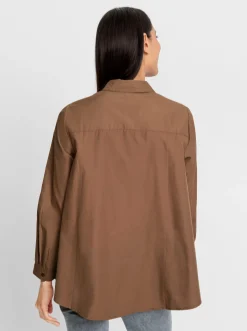 Blusen|heine Longbluse braun