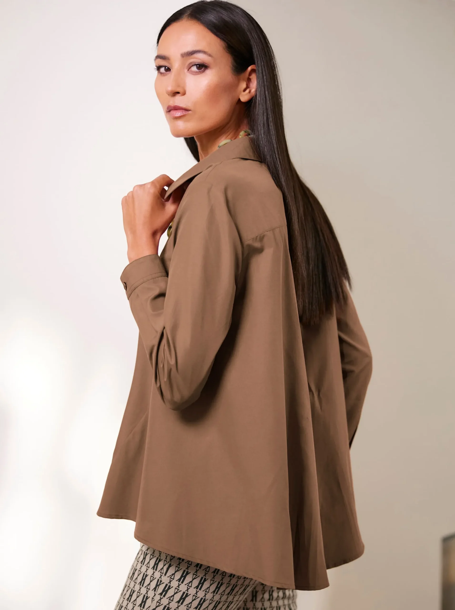 Blusen|heine Longbluse braun