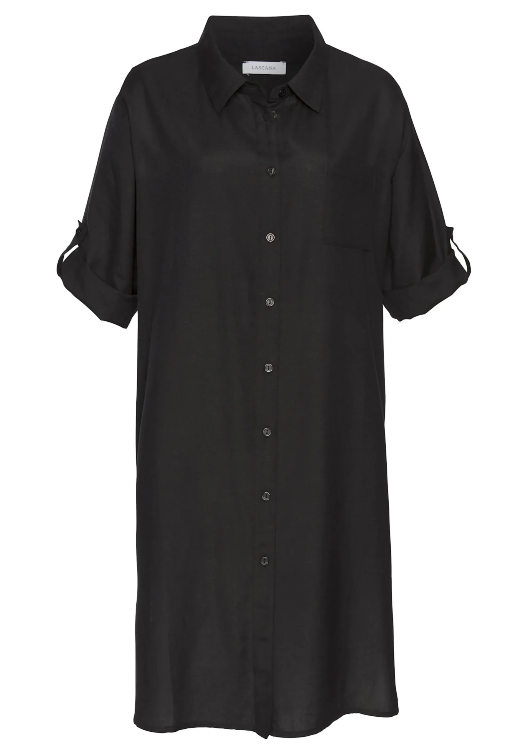 Strandmode|LASCANA Longbluse schwarz
