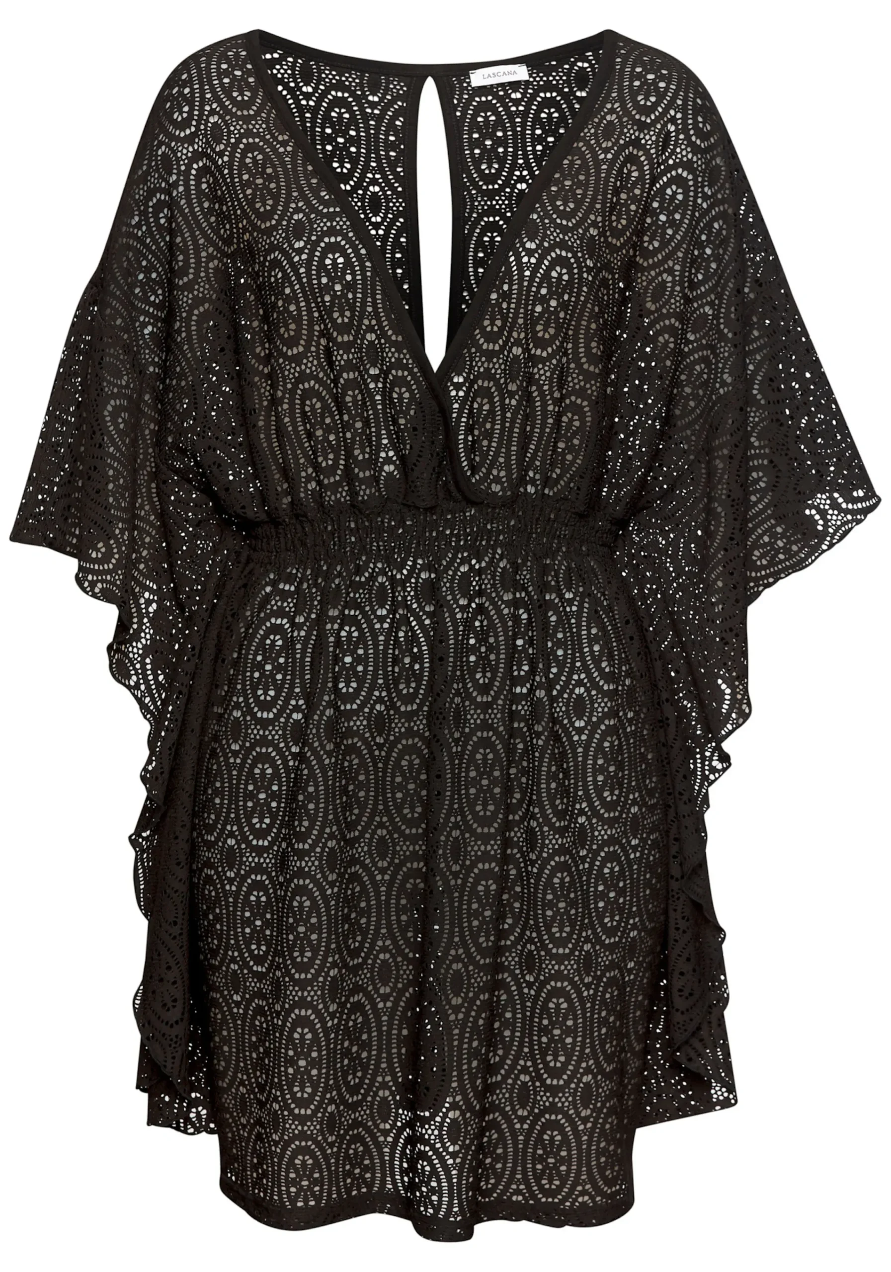 Strandmode|Blusen|LASCANA Longbluse schwarz