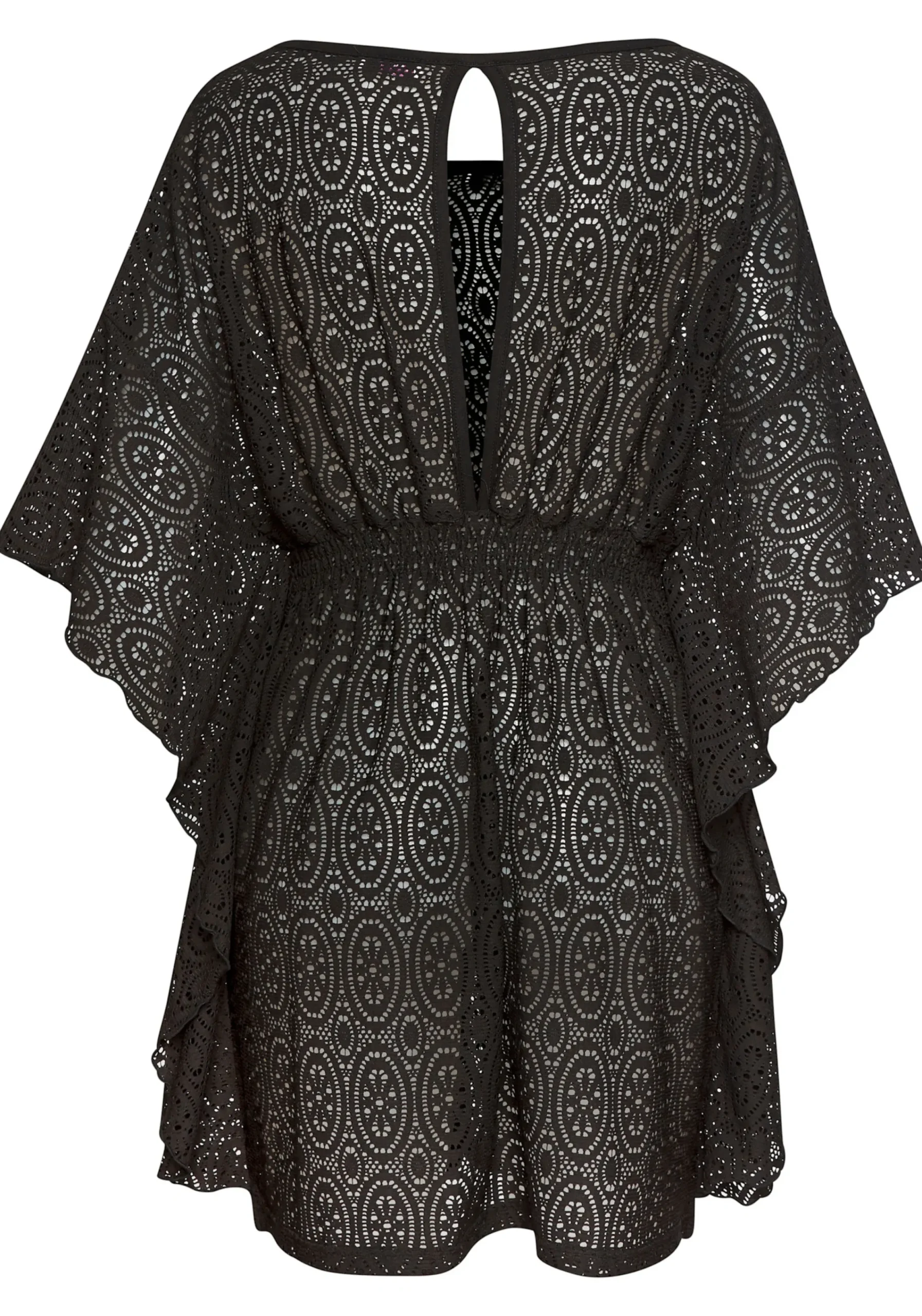 Strandmode|Blusen|LASCANA Longbluse schwarz