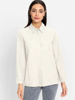 Blusen|heine Longbluse champagner
