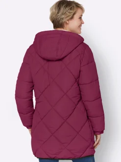 Jacken| Longjacke mit elastischen Bündchen malve