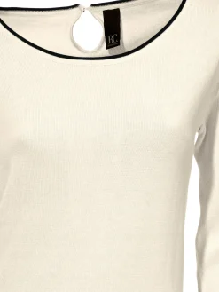 Pullover|heine Longpullover mit Cut-Outs hinten ecru
