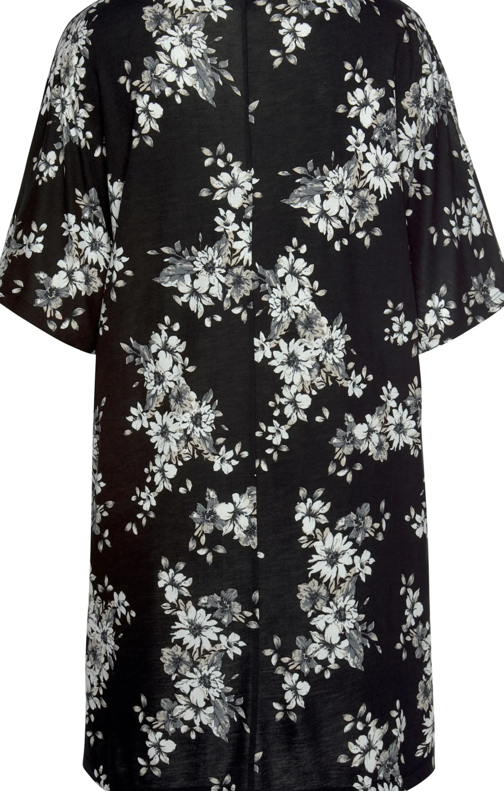 Strandmode|Shirts|LASCANA Longshirt schwarz-bedruckt