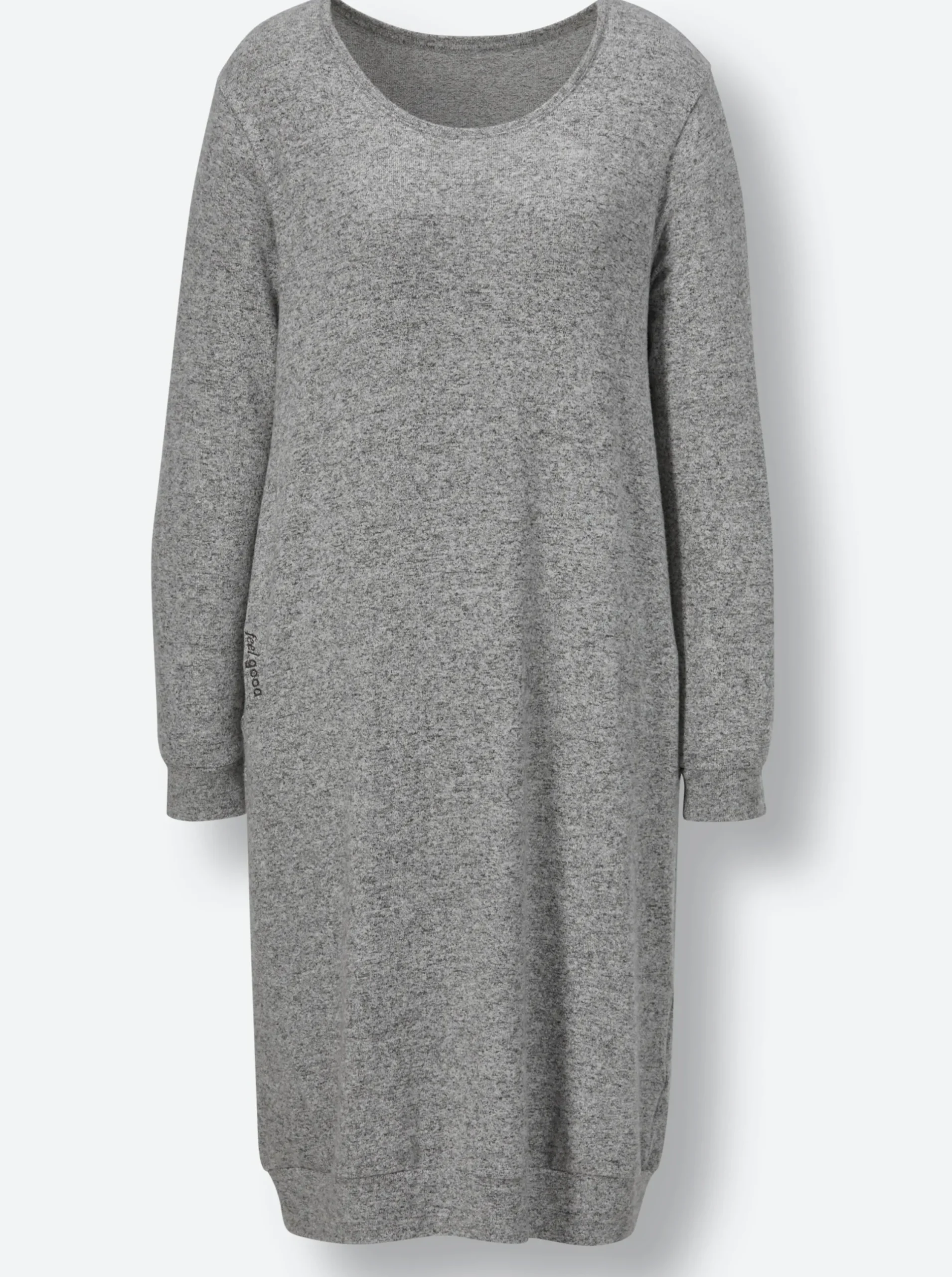 Homewear|Homewear|feel good Longshirt hellgrau-meliert