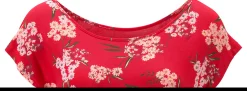Strandmode|LASCANA Longshirt rot-gemustert
