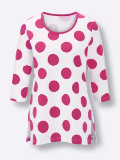 Homewear|feel good Longshirt ecru-fuchsia
