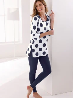 Homewear|Homewear|feel good Longshirt ecru-marine