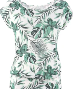 Strandmode|LASCANA Longshirt weiß-grün