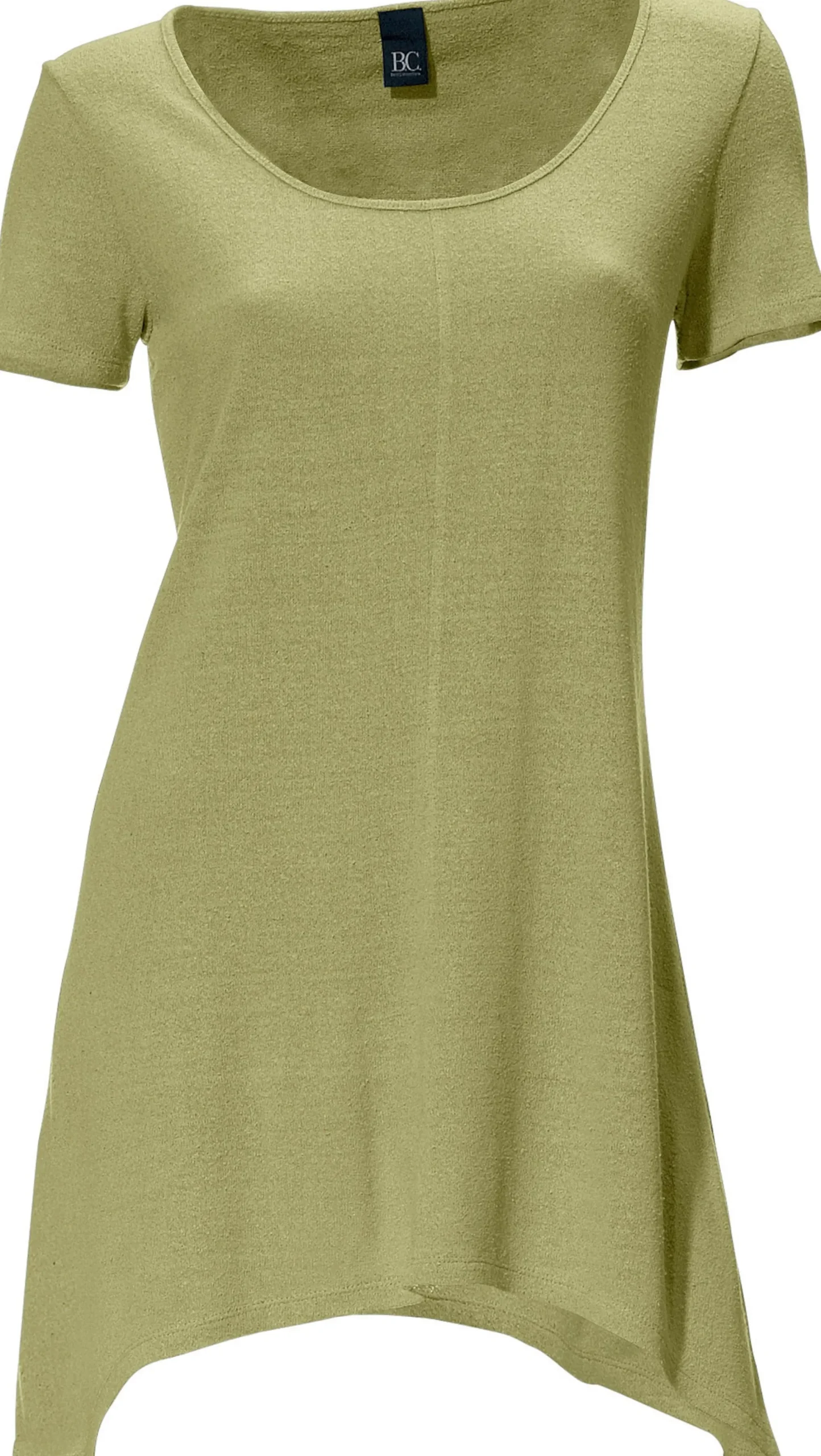 Basics|Shirts|heine Longshirt aus Bourette-Seide kiwi
